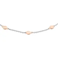 Orphelia 'Aurelie' Dames 925 Sterling Zilveren Armband - Zilver/Roze ZA-7385