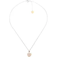 Orphelia Dames 925 Zilveren Ketting met Hanger - Zilver/Roze ZK-7195