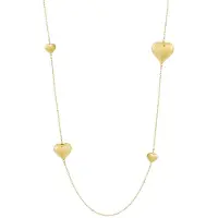 Yehwang Lange ketting met harten | Statement ketting | Gouden ketting | Stainless steel ketting | Waterproof | Nikkelvrij | Sint | Kerst | Cadeau