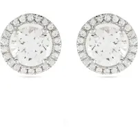 Luxenter oorbellen, 925 sterling zilver, speelse edelstenen en gerhodineerde glanzende zirkonia afwerking
