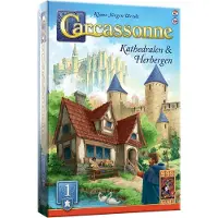 999 Games - Carcassonne: Kathedralen & Herbergen - Uitbreiding 1 - Nieuwe Versie - NL -EN