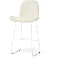 Nolon Nino-Fé barkruk rib beige - wit onderstel - 75 cm