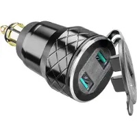 Interphone ACCDIN2USBALU19, Auto, Sigarettenaansteker, Zwart