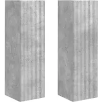 vidaXL TV Wandkast 2 st Beton Bewerkt hout