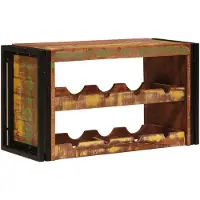 vidaXL Wijnrek Bruin 80 x 45 x 33 cm Massief hergebruikt hout