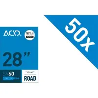 ACID Tube 28" Road SV 60 mm 18/23 - Fietsband - Binnenbanden - Geschikt voor Fiets - Tubeless - Fiets Accessoires - Tube Fiets - 60 mm Ventiel - 50 stuks