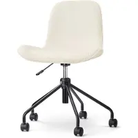 Nolon Nout-Fé bureaustoel rib beige - zwart onderstel