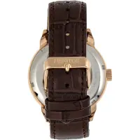 Heritor Automatic Heritor automatisch Sanford semi-skelet lederen band horloge