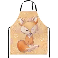 Ferocity - Kinderschort Universele kindermaat Schildersschort - met klittenband - Unisex - Oranje Vos