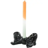 House Vitamin Candle holder bow- black- 18x9x7 cm