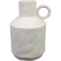 Ter Steege Vaas-Kruik Keramiek Wit D 25 cm H 38 cm Opening 9.5 cm