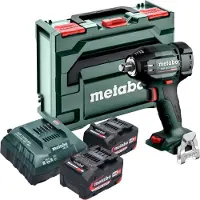 Metabo SSW 18 LTX 550 BL accu-slagmoersleutel 18 V 550 Nm borstelloos + 2x accu 4,0 Ah + oplader + metaBOX