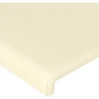 vidaXL Hoofdbord crème 144x5x118/128 cm kunstleer