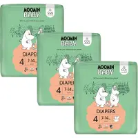 Moomin Baby Eco Wegwerpluiers - 126stuks - Maat 4 - 7 t/m 14 kg - Hypoallergeen – Gevoelige Huid – Parfumvrij