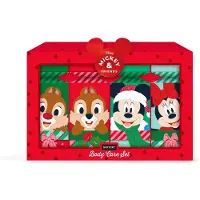 Mickey Mouse Disney Bodycare Giftset – 4-delige Verzorgingsset – Warm Wishes – Douchegel, Bodylotion, Handzeep & Spons – Cadeauset voor Kinderen