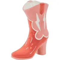 Housevitamin Bloemenvaas- Laars Vaas- Keramiek-Roze/Oranje- 16,5x10.5x26,5cm