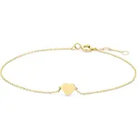 New Bling - 9NBG-0968 - 14K geelgouden armband – hartvorm – klassiek design