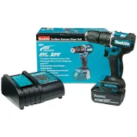 Makita DHP487SF 18v Klopboor-/schroefmachine koolborstelloos 3,0 Ah accu (1 st), Oplader