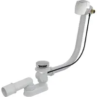 Kielle - Badafvoer en vul overloopcombinatie, lengte 570 mm, chroom 11601030