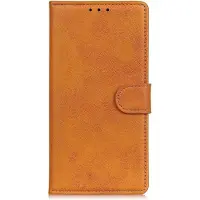 TOPK Coverup Hoesje - Geschikt voor Samsung Galaxy A42 Hoesje - Coverup Luxe Book Case - Bruin