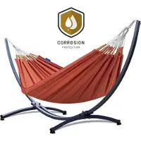 Potenza Colombiaanse Hangmat met Standaard 2-Persoons PREMIUM– Stevig – Weerbestendig – Hangmatset – 5 Jaar Garantie – Draagkracht 220 kg – Grande Medelin