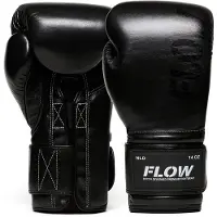 Flow - Challenge Bokshandschoenen - Echt Leer - Zwart 12 oz