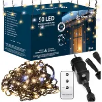 Hobby Hall Lichtgordijn | IJspegel Verlichting | 50 LEDs | Warm wit + Koud wit flits | 2,5 M