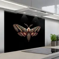 KitchenYeah Spatscherm 100x75 cm - Zelfklevende achterwand Mot - Oosterse patronen - Sierlijk - Keuken muurbeschermer - Spatwand fornuis