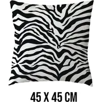 Allernieuwste.nl Kussenhoes Zebra Zwart Wit 2 Kussen Polyester - Kussenovertrek - 45 x 45 cm %%
