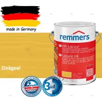 Remmers HK-Lazuur 3in1 Zinkgeel 2,5L – Premium Houtbeschermingsbeits voor Buiten – Oplosmiddelhoudend – UV- & Vochtwerend – Impregneer, Grondlaag & Beits in Eén