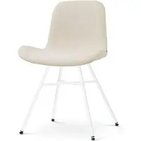 Nolon Noa-Fé Eetkamerstoel cottonbeige - wit onderstel