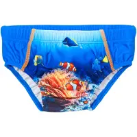 Playshoes Zwembroek 'Underwater World' royal blue/koningsblauw / geel / oranje