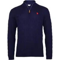 U.S. POLO ASSN. Regular Fit Trui ritssluitingMarine, Effen