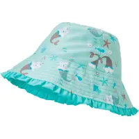 Playshoes Hoed turquoise / jade groen / donkeroranje / wit