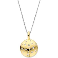 Ti sento Dames Hanger - 925 zilver - Zirkonia met geel verguld - 6844ZY