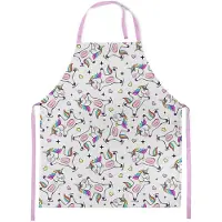 Ferocity - Kinderschort Universele kindermaat Schildersschort - met klittenband - Unisex - Eenhoorn Schaatser
