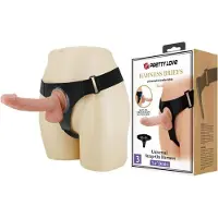 Pretty Love | - Harness Briefs Universal Harness With Dildo Kevin 19 Cm Natural