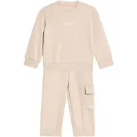 Adidas Trainingspak 'Essentials' beige / wit