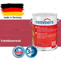 Remmers HK-Lazuur 3in1 Framboosrood 2,5L – Premium Houtbeschermingsbeits voor Buiten – Oplosmiddelhoudend – UV- & Vochtwerend – Impregneer, Grondlaag & Beits in Eén