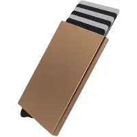 Veltra Wallet - Pasjeshouder - Kaarthouder - Uitschuifbaar - Goud - Mannen & Vrouwen - RFID bescherming - Aluminium - 1 tot 7 pasjes - Minimalistisch