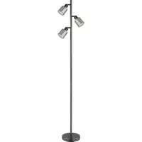 Globo Design Vloerlamp Villegas 3 Lichts Gunmetal
