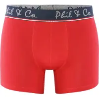 Phil&Co. Boxershorts 'Retro' donkerblauw / knalrood