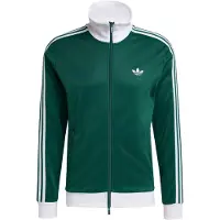 Adidas Originals Sweatvest 'Classic' donkergroen / wit