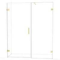 Maxaro Diamond Douchedeur | 165 cm Lichtgoud Helder glas Draaideur