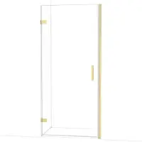 Maxaro Diamond Douchedeur | 90 cm Lichtgoud Helder glas Draaideur