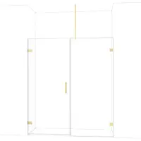 Maxaro Diamond Douchedeur | 175 cm Lichtgoud Helder glas Draaideur