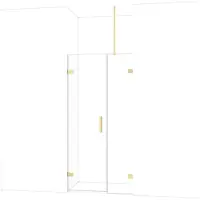 Maxaro Diamond Douchedeur | 95 cm Lichtgoud Helder glas Draaideur