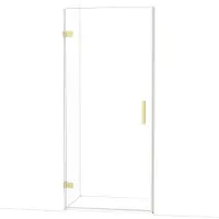 Maxaro Diamond Douchedeur | 90 cm Lichtgoud Helder glas Draaideur