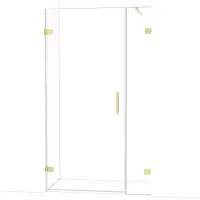 Maxaro Diamond Douchedeur | 115 cm Lichtgoud Helder glas Draaideur