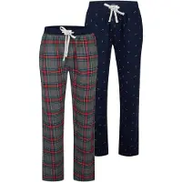Happy Shorts Pyjamabroek 'Christmas' navy / grijs / rood